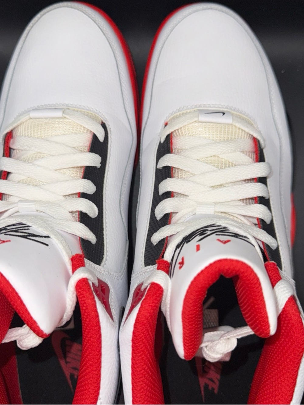Nike White and Red Air Flight Sneakers - Picture 6 of 10